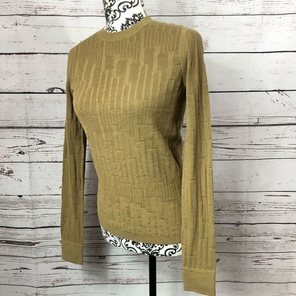 J Brand Kohler Cotton Knit Lightweight Sweater Kelp XS S - Picture 2 of 10